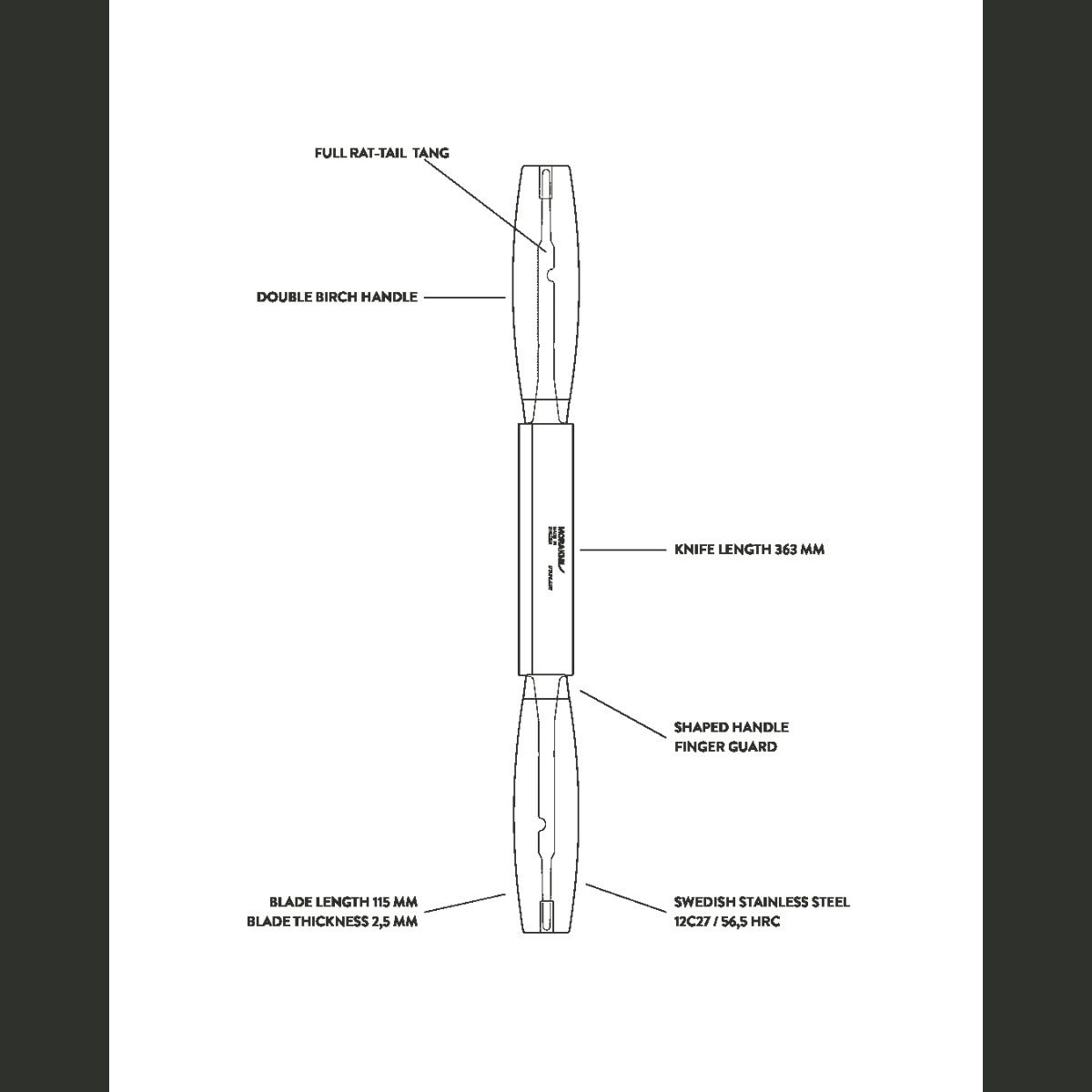 Morakniv Classic Wood Splitting Knife (S) – Red Birch