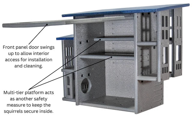 The "Poly-Summit" Nutty Mansion | Multi-Tiered Dual-Chamber Squirrel Habitat | JCS Wildlife