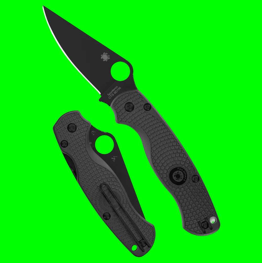 The 'Shadow Para' Folding Knife | Spyderco PM2 Lightweight CTS-BD1N DLC Compression Lock Field Instrument