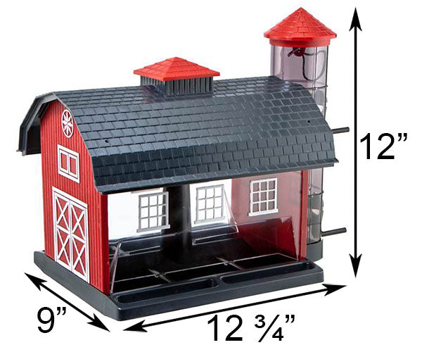 The 'Feather Farm' Barn & Silo Bird Feeder