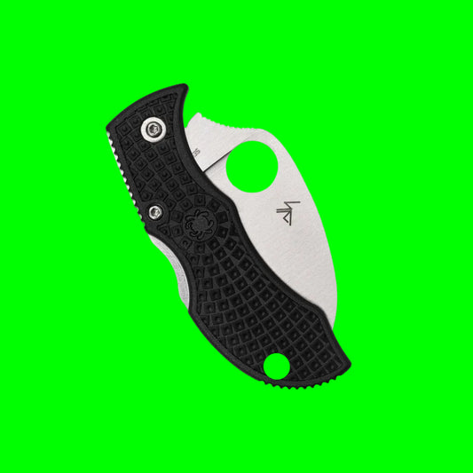 Spyderco Manbug® Hawkbill Folding Knife | MBKHBS | VG-10 | Black FRN | SpyderEdge™ Field Cutter