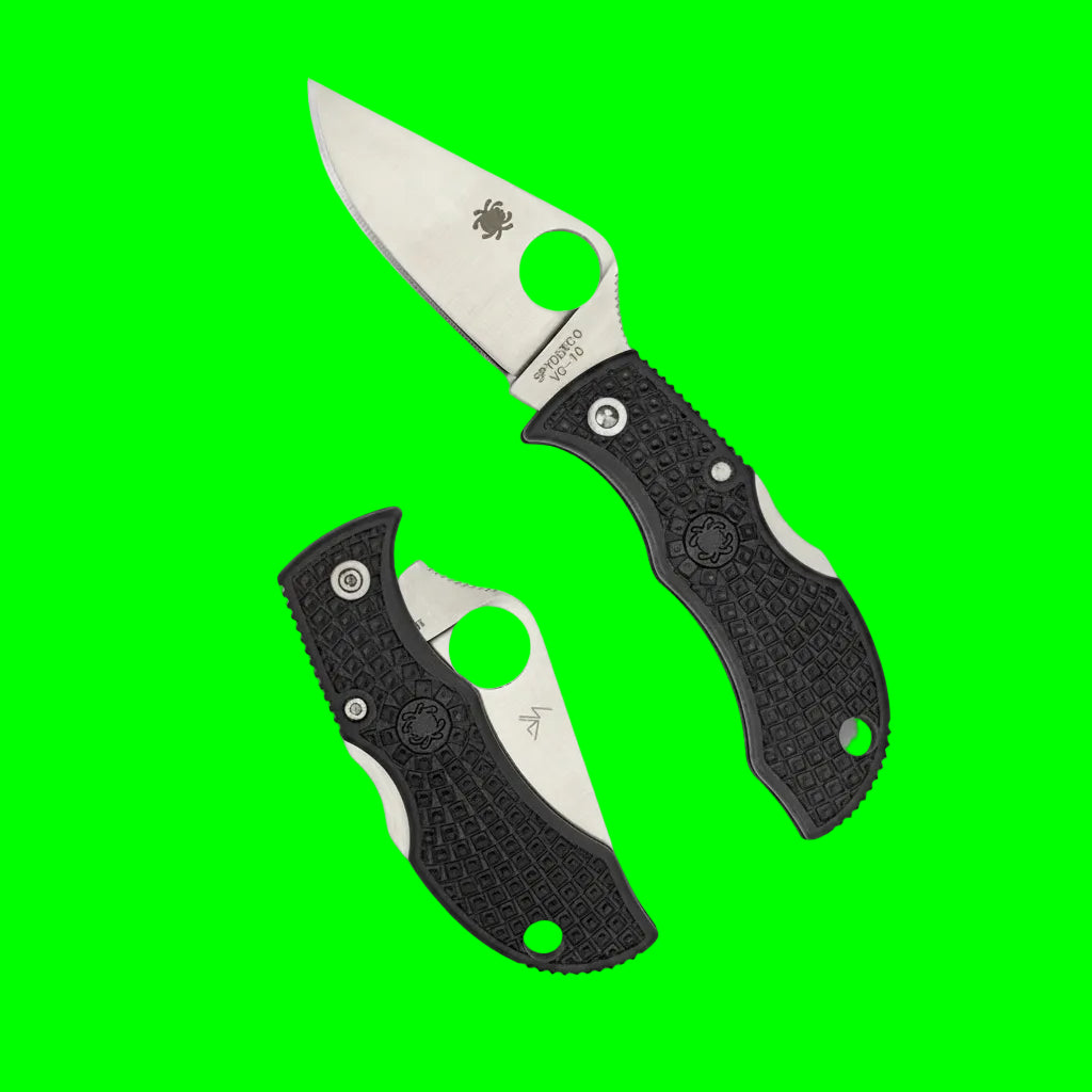 Spyderco Manbug® Lightweight Folding Knife | MBKP | VG-10 | Black FRN | Keychain Field Instrument