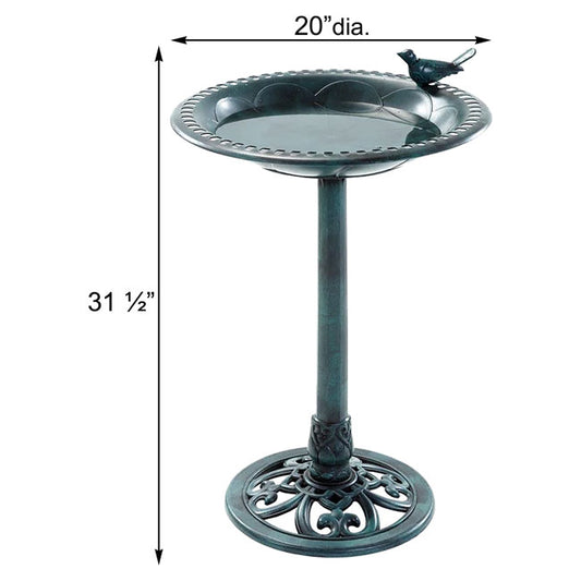 The "Emerald Lagoon" Bird Bath | High-Utility Standing Bird Waterer | Nestera