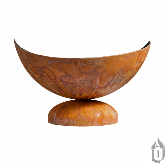 The Lunar Lantern Monolith Fire Bowl | Hand-Forged American Carbon Steel Fire Pit | Ohio Flame