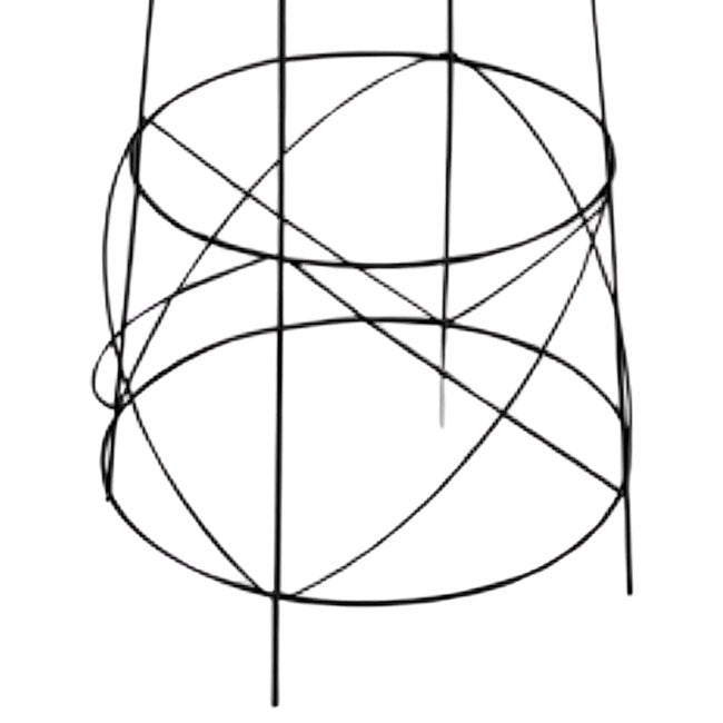 The 'Fleur de Jardin' Circular Obelisk | Panacea Products Black Metal Garden Trellis