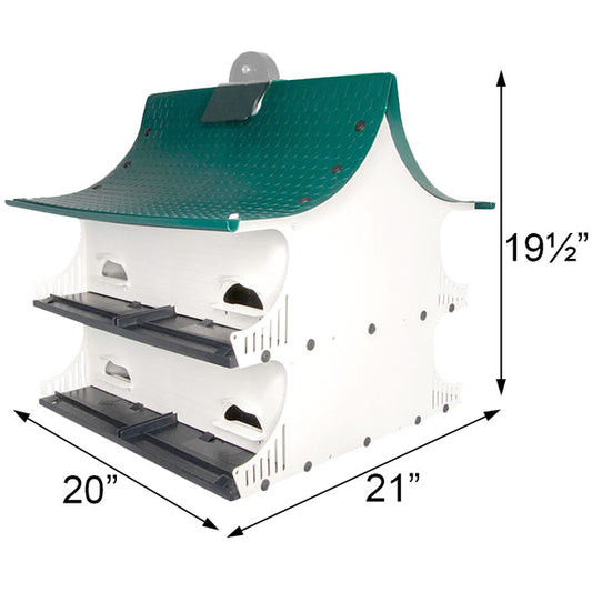 The 'Gatekeeper' Purple Martin House | S&K Great Eight Starling-Resistant 8-Room Pole-Mount Habitat