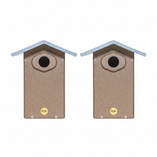 The "Twin-Home" Ultimate Bluebird Sanctuary Suite – Taupe & Blue