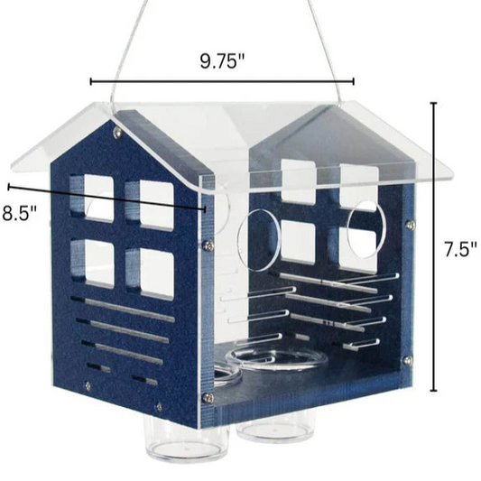 The 'Invitation Only' Enclosed Bluebird Feeder 2.0 | JCS Wildlife Recycled Poly-Lumber Bluebird Mealworm Feeder