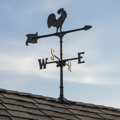 The Heritage Herald | 30" Hand-Cast Aluminum Rooster Weathervane | Whitehall