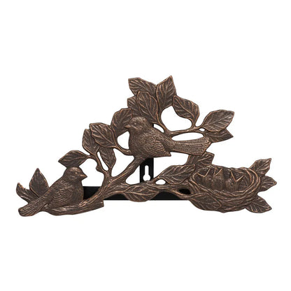 The Chickadee Artisan Anchor | 18" Hand-Cast Aluminum Wall-Mounted Hose Holder | Whitehall