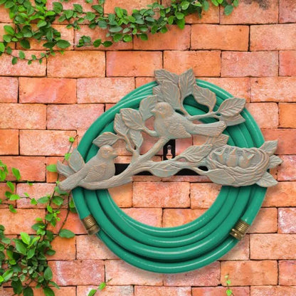 The Chickadee Artisan Anchor | 18" Hand-Cast Aluminum Wall-Mounted Hose Holder | Whitehall