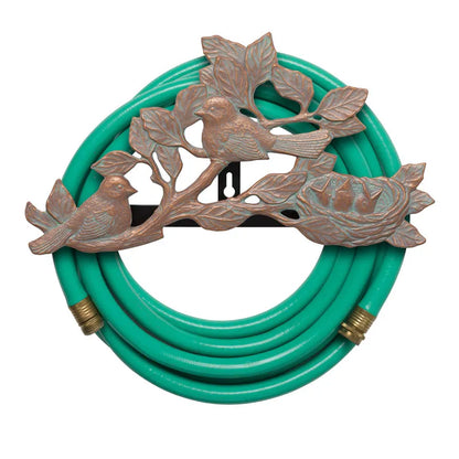 The Chickadee Artisan Anchor | 18" Hand-Cast Aluminum Wall-Mounted Hose Holder | Whitehall