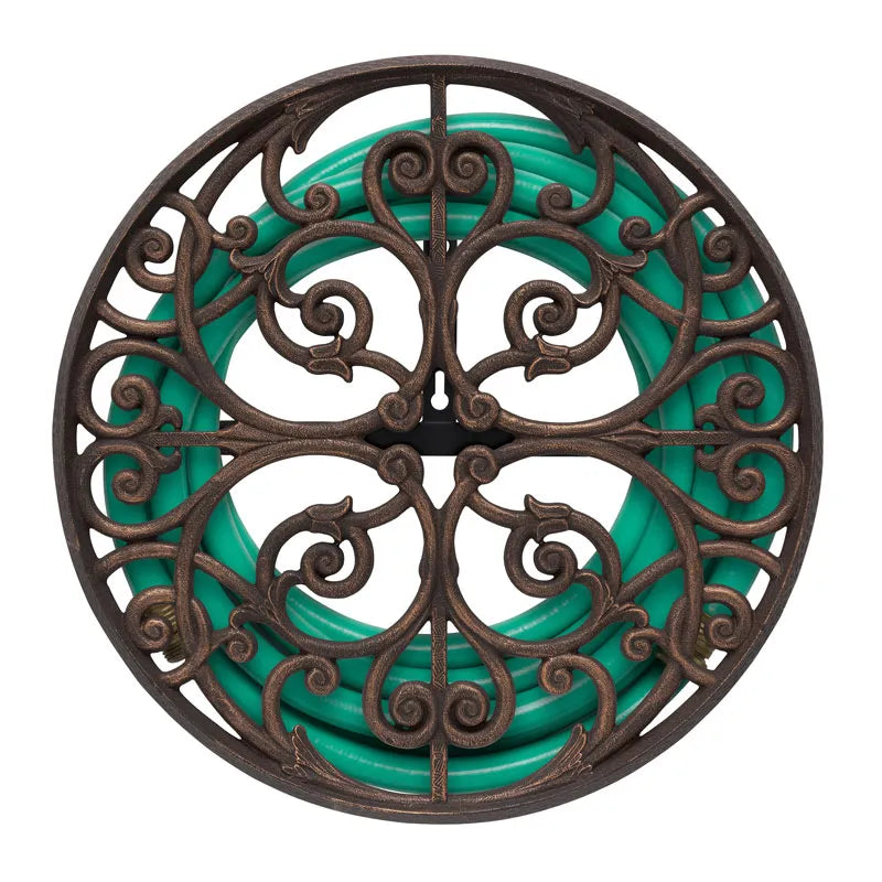 The Perrault Heritage | 22" Wall-Mounted Garden Hose Holder and Caddy | Whitehall