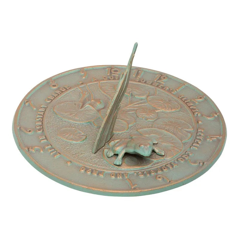 The Frog Artisan Anchor | 12" Hand-Cast Aluminum Garden Sundial | Whitehall