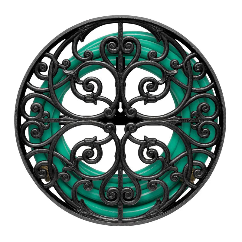 The Perrault Heritage | 22" Wall-Mounted Garden Hose Holder and Caddy | Whitehall