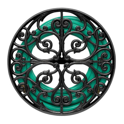 The Perrault Heritage | 22" Wall-Mounted Garden Hose Holder and Caddy | Whitehall