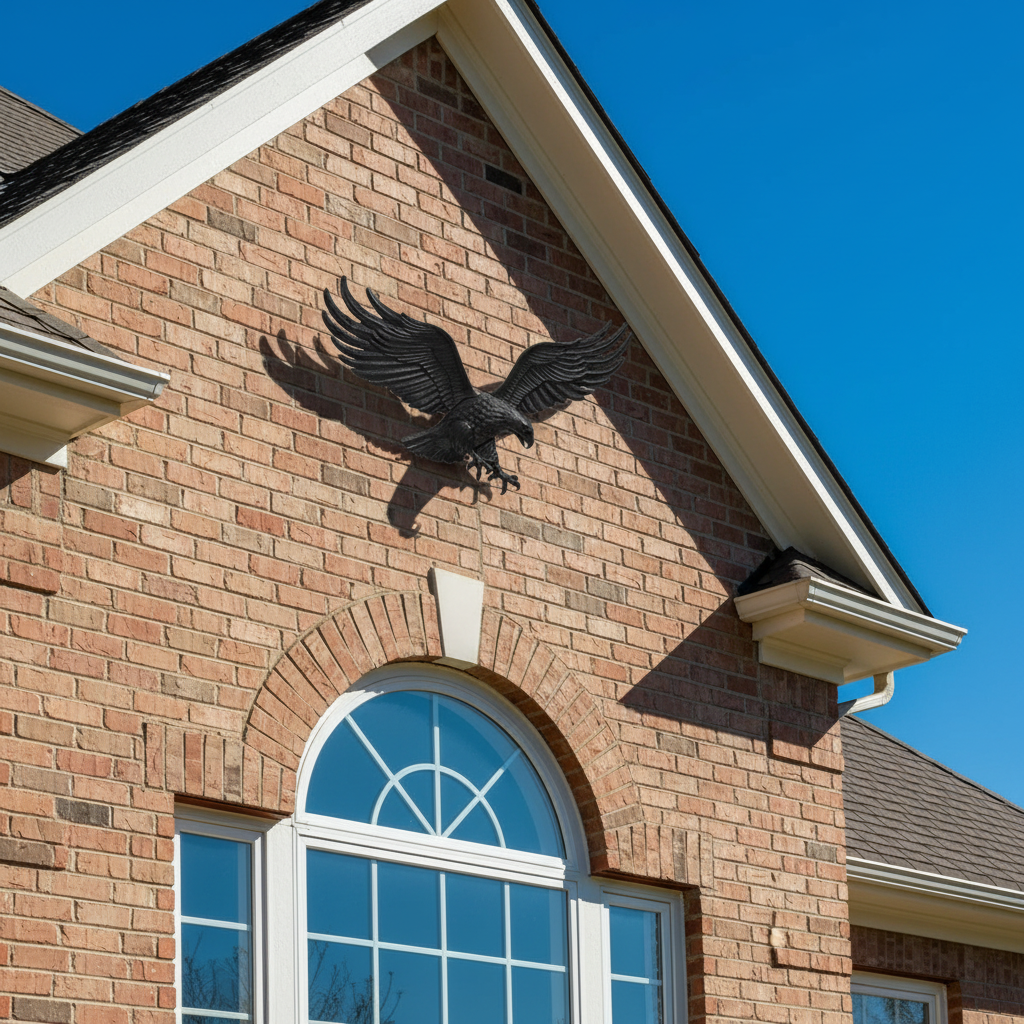 The Patriotic Sentinel Wall Anchor | 36" Hand-Cast Aluminum Eagle Wall Art | Whitehall
