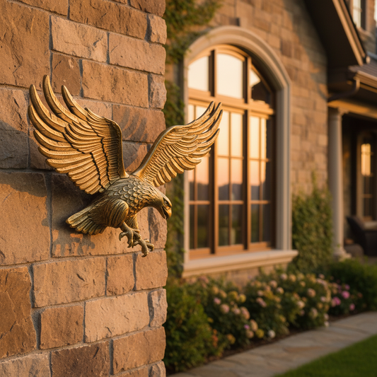 The Patriotic Sentinel Wall Anchor | 36" Hand-Cast Aluminum Eagle Wall Art | Whitehall