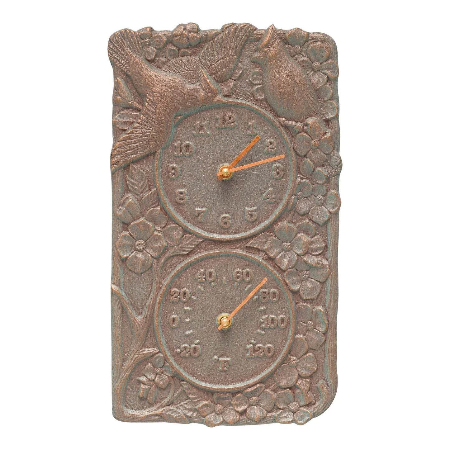 The Cardinal Estate Register | 14" Vertical Outdoor Clock and Thermometer | Whitehall
