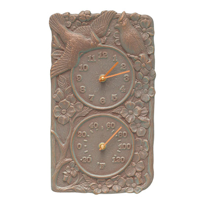 The Cardinal Estate Register | 14" Vertical Outdoor Clock and Thermometer | Whitehall
