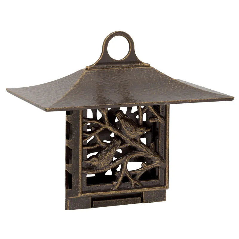The "Artisan Orchard" Suet Cake Bird Feeder | Hand-Cast Aluminum Dining Station | Whitehall