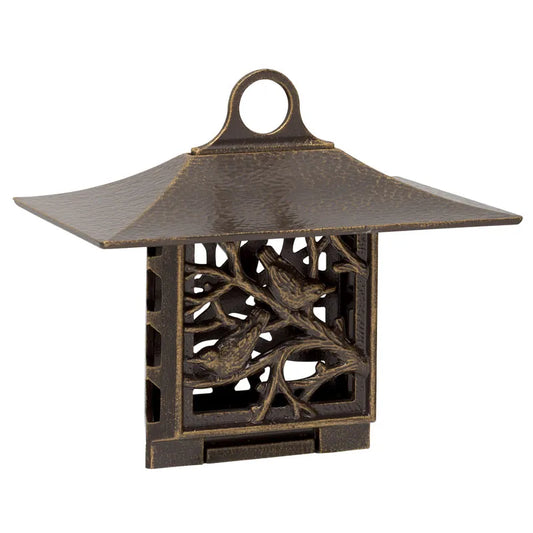 The "Artisan Orchard" Suet Cake Bird Feeder | Hand-Cast Aluminum Dining Station | Whitehall