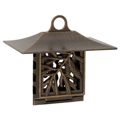 The "Artisan Orchard" Suet Cake Bird Feeder | Hand-Cast Aluminum Dining Station | Whitehall