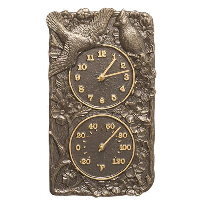 The Cardinal Estate Register | 14" Vertical Outdoor Clock and Thermometer | Whitehall