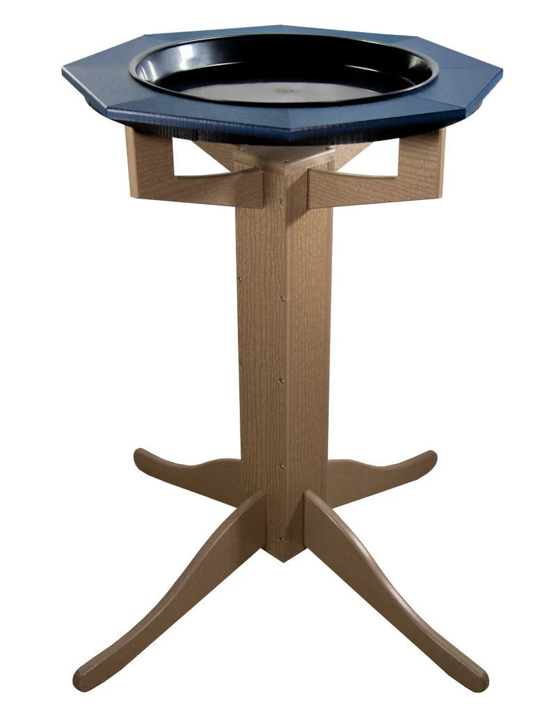 The 'Aqua-gon' Pedestal Bird Bath | 33-Inch Poly Bird Waterer