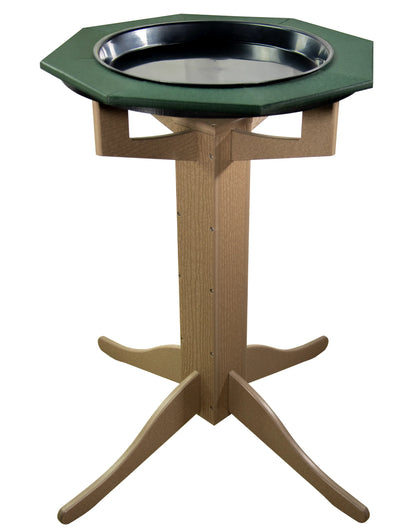 The 'Aqua-gon' Pedestal Bird Bath | 33-Inch Poly Bird Waterer