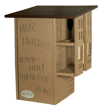 The "Poly-Summit" Nut House Citadel | Heavy-Duty Poly Squirrel Nesting Box | JCS Wildlife