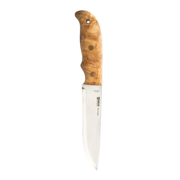 Helle Didi Galgalu 14C28N Bushcraft Knife | Curly Birch & Full Tang