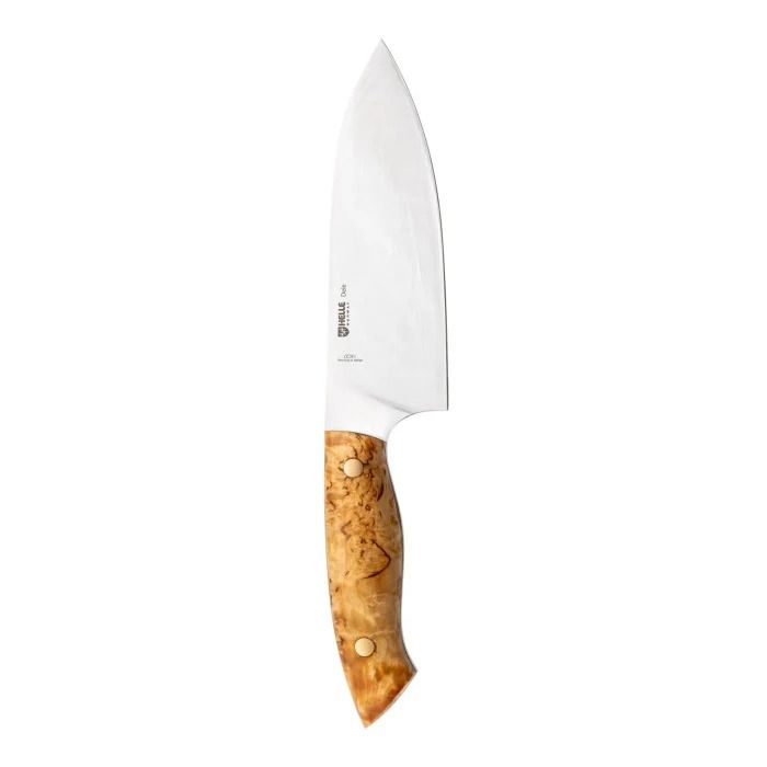 Helle Dele Outdoor Chef Knife | Curly Birch & 12C27 Stainless Steel