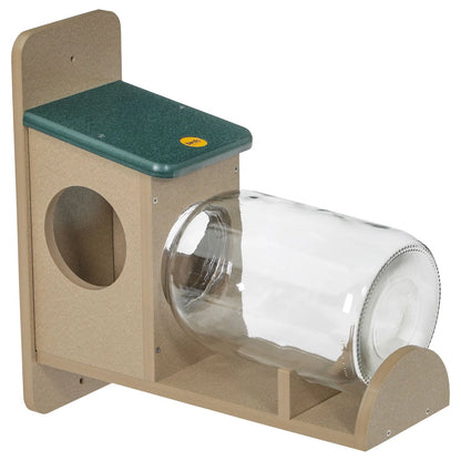 The 'Squirrel Jar' Corn Cob Feeder | Birds Choice USA-Made Recycled Poly Lumber Squirrel Jar Feeder