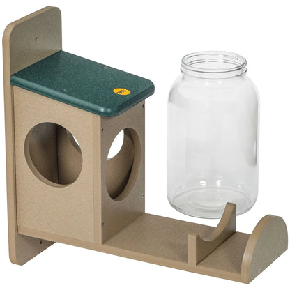 The 'Squirrel Jar' Corn Cob Feeder | Birds Choice USA-Made Recycled Poly Lumber Squirrel Jar Feeder