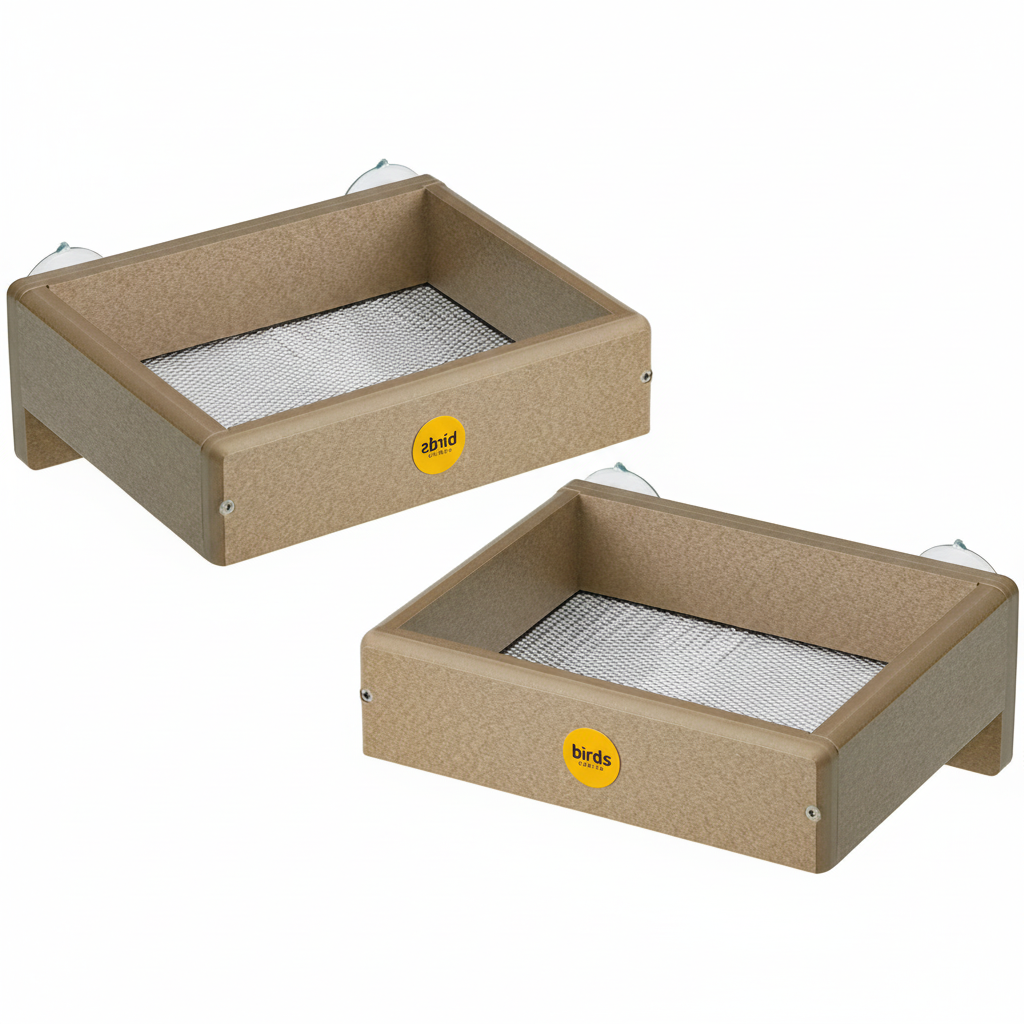 The "Vista-View" Window-Mount Gallery | Symmetry 2-Pack Platform Bird Feeders | Birds Choice