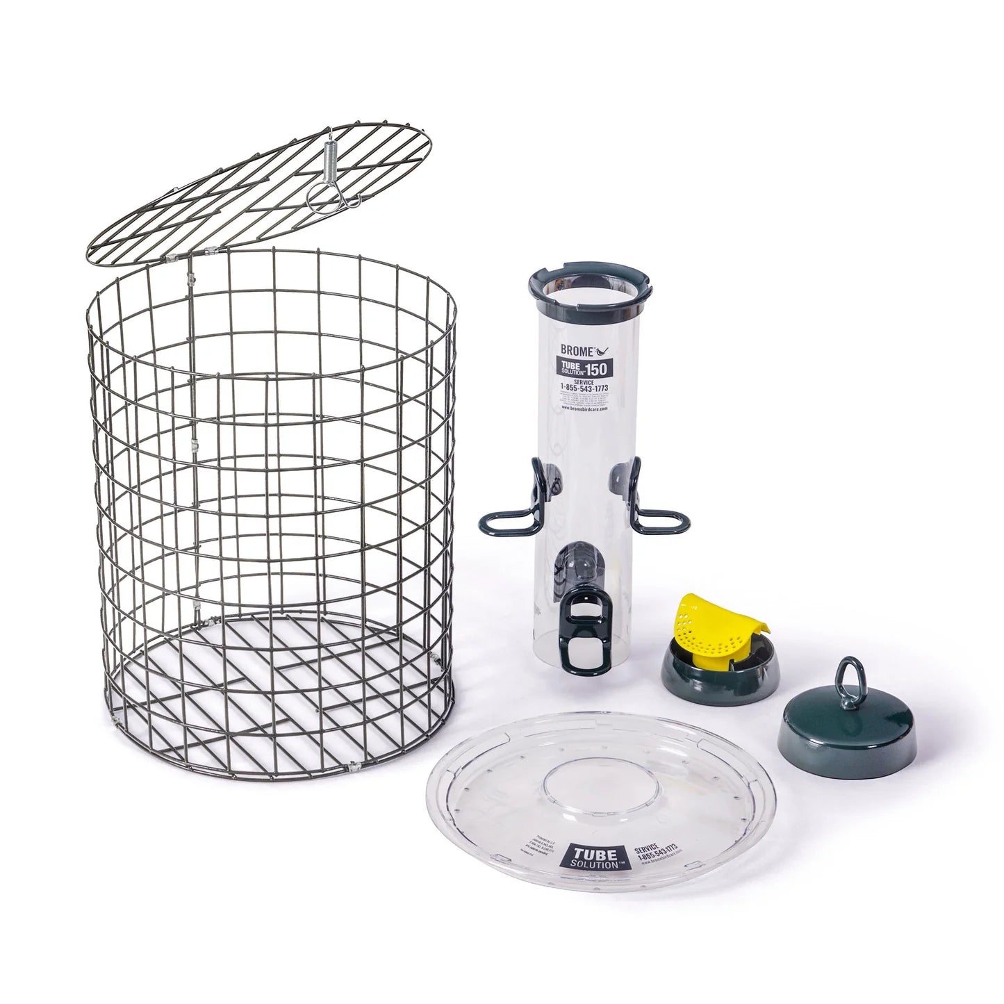 The "Aegis-150" Caged Bird Feeder | 14-Inch Sanctuary Exclusion Station | Brome