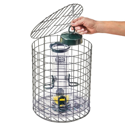 The "Aegis-150" Caged Bird Feeder | 14-Inch Sanctuary Exclusion Station | Brome