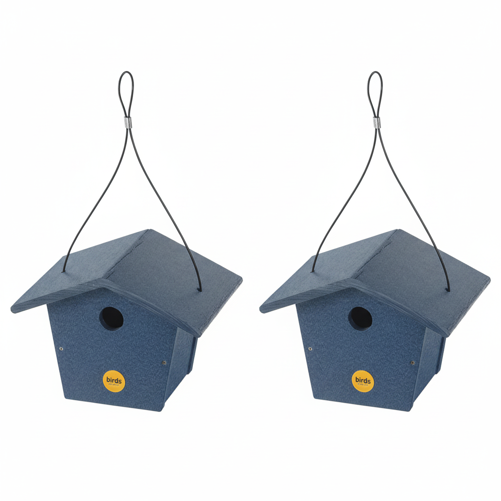 The "Twin-Home" Traditional Wren House | 2-Pack Hanging Chickadee Nesting Box | Birds Choice