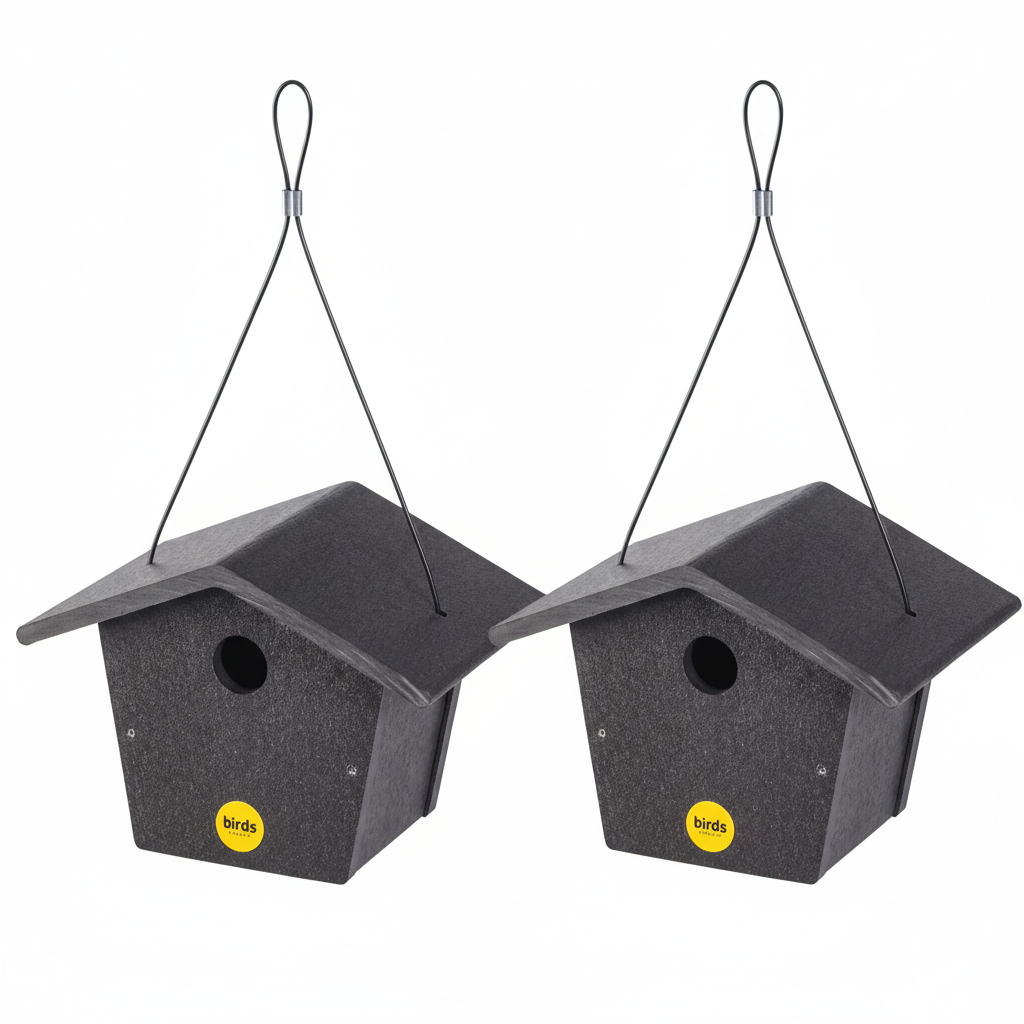 The "Twin-Home" Traditional Wren House | 2-Pack Hanging Chickadee Nesting Box | Birds Choice