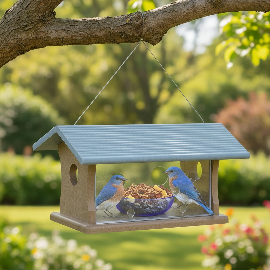 The Bluebird Buffet Feeder | Birds Choice Recycled Poly Single Chamber Habitat