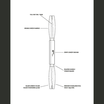 Morakniv Classic Wood Splitting Knife (S) – Red Birch