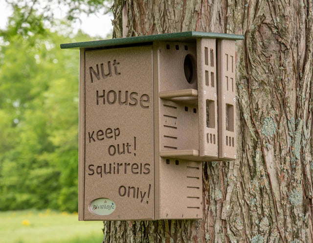 The "Poly-Summit" Nut House Citadel | Heavy-Duty Poly Squirrel Nesting Box | JCS Wildlife