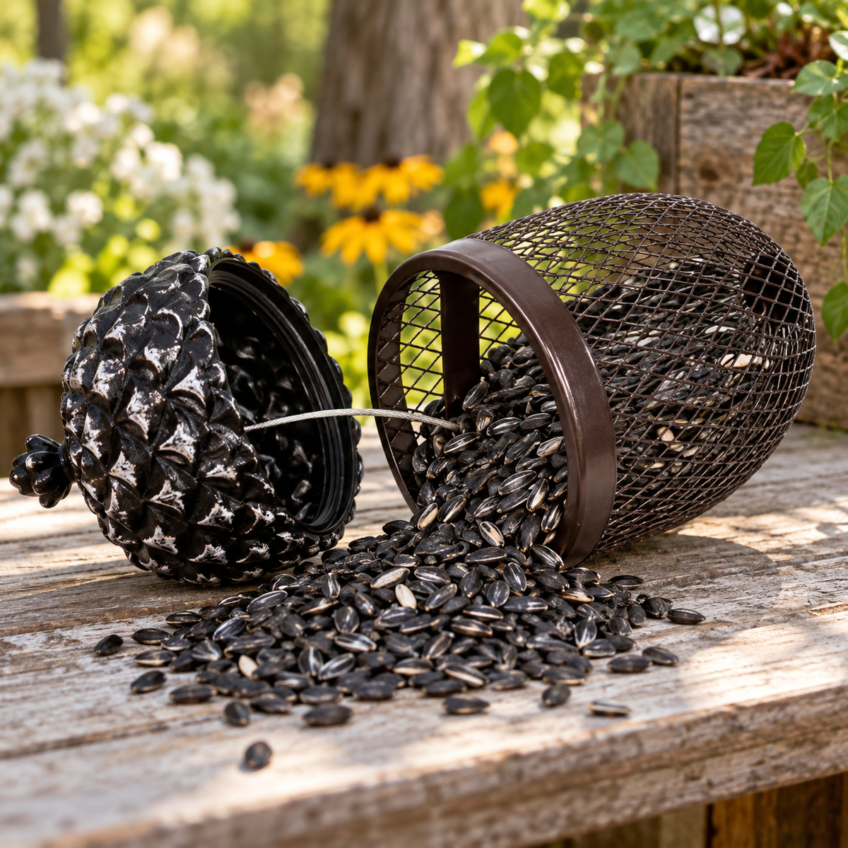 The 'Appetizer Acorn' Artisan Bird Feeder with Bird Food