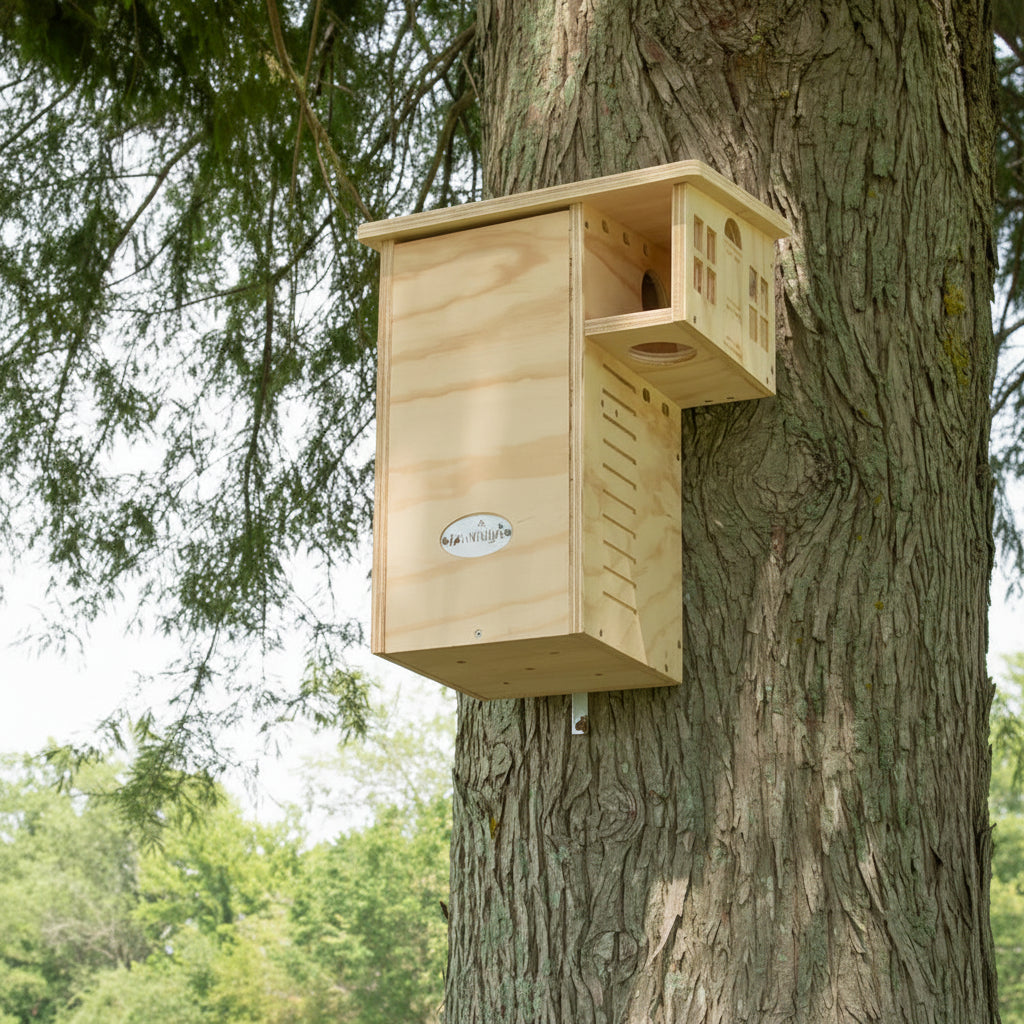 The "Apex Arbor" Sentry | Baffle-Protected Squirrel Nesting Box | JCS Wildlife