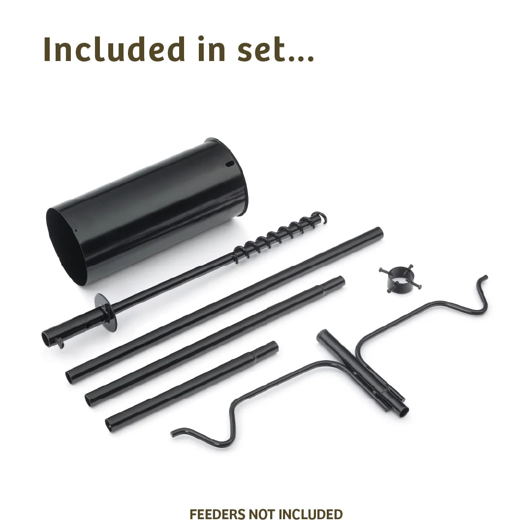 The 'Lunch Menu' Squirrel-Proof Feeder Pole Set