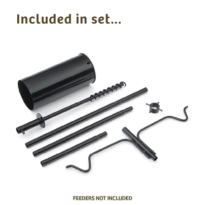The 'Lunch Menu' Squirrel-Proof Feeder Pole Set