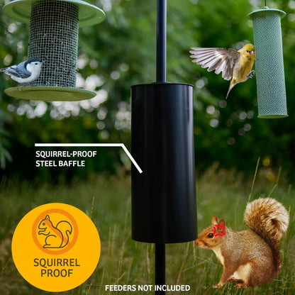 The 'Lunch Menu' Squirrel-Proof Feeder Pole Set
