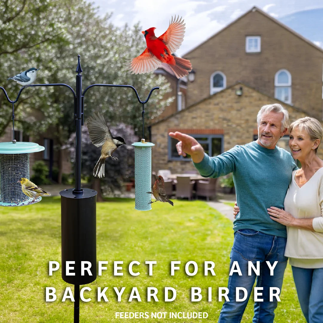 The 'Lunch Menu' Squirrel-Proof Feeder Pole Set