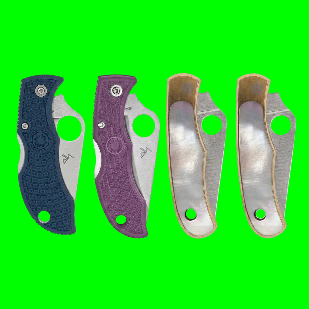 The 'Hive-Pack' | Spyderco Manbug®, Ladybug® 3 & Bug® Silver Abalone Four-Piece Pocket Knife Set
